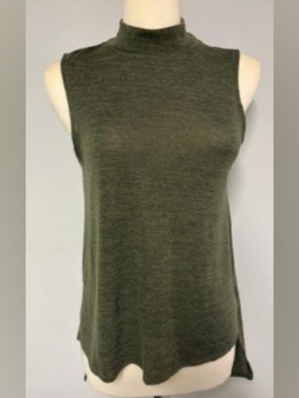Juicy Couture Olive Green Sleeveless Mock Neck Tank